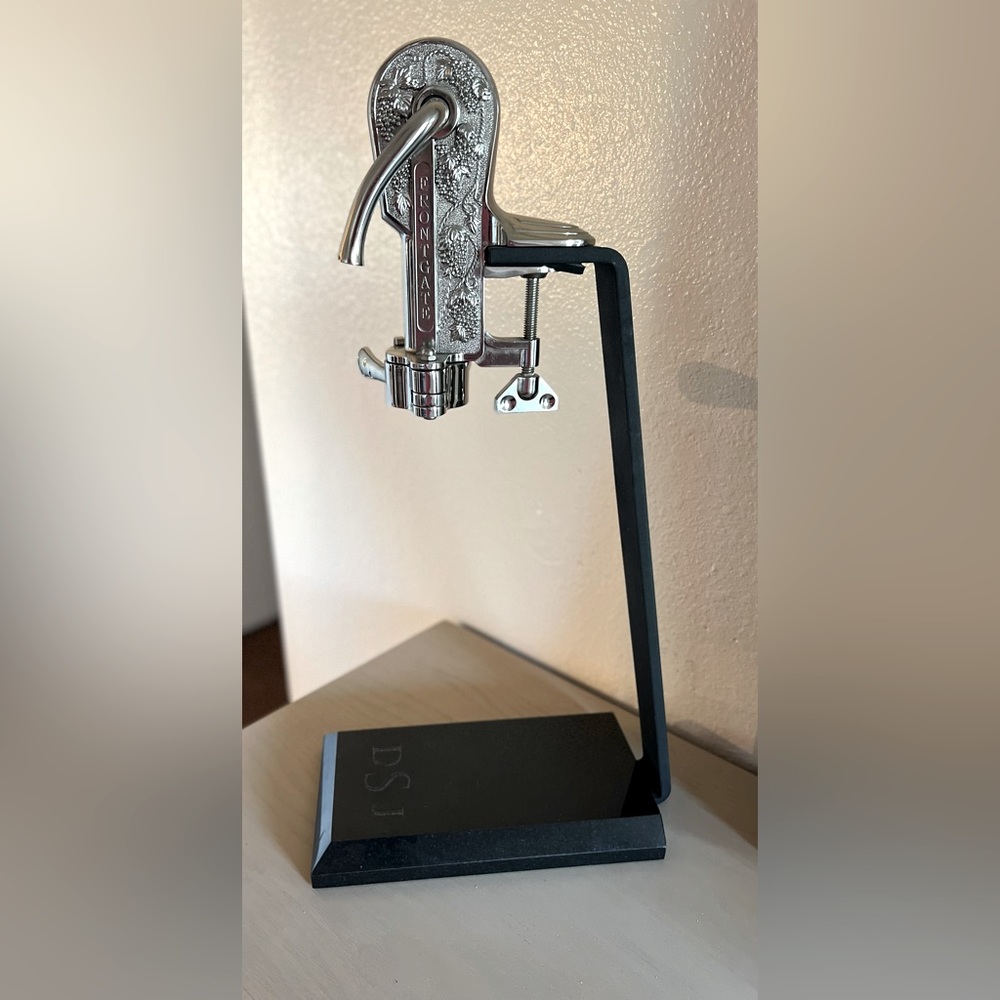Frontgate Tabletop Wine Opener w/ Black Granite Base
